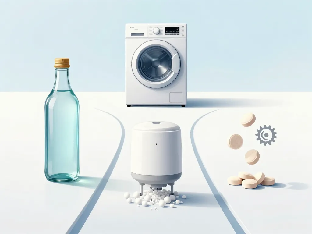 Vinaigre, adoucisseur et tablettes pour calgon machine a laver