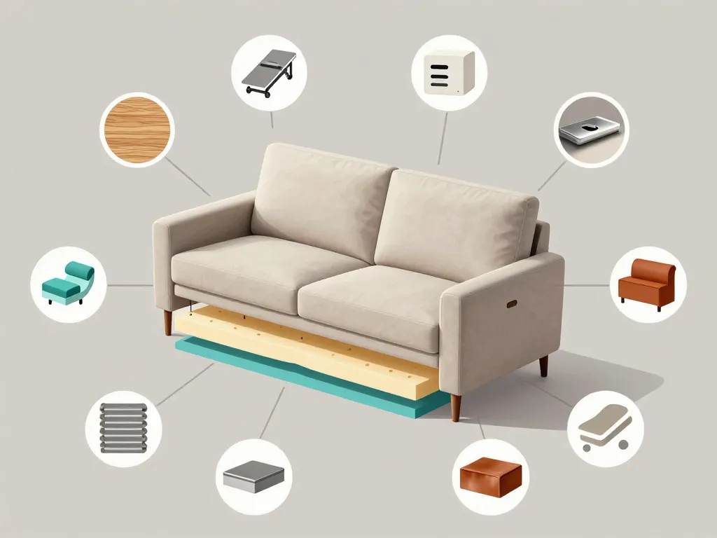 canapé 2 places poltronesofa prix, vue éclatée matériaux et options