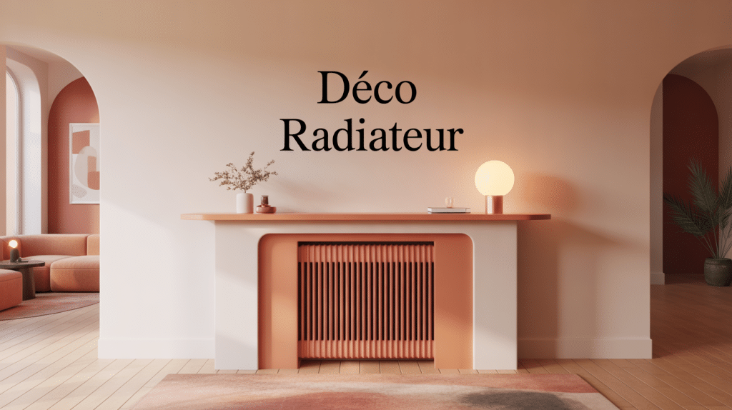 deco radiateur avec cache ajouré et tablette, bonne circulation d’air