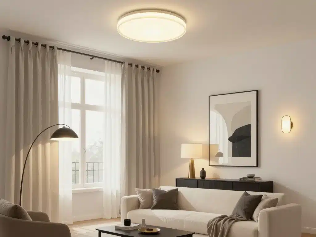 Éclairage chaleureux, déco salon chic et classe