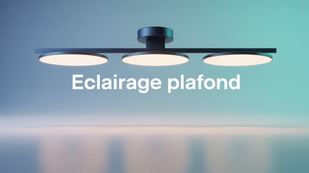 Illustration 3D des options d’eclairage pour plafond