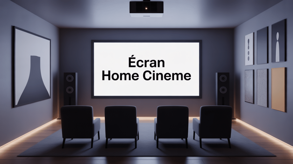 Illustration 3D ecran home cinema pour guide de choix