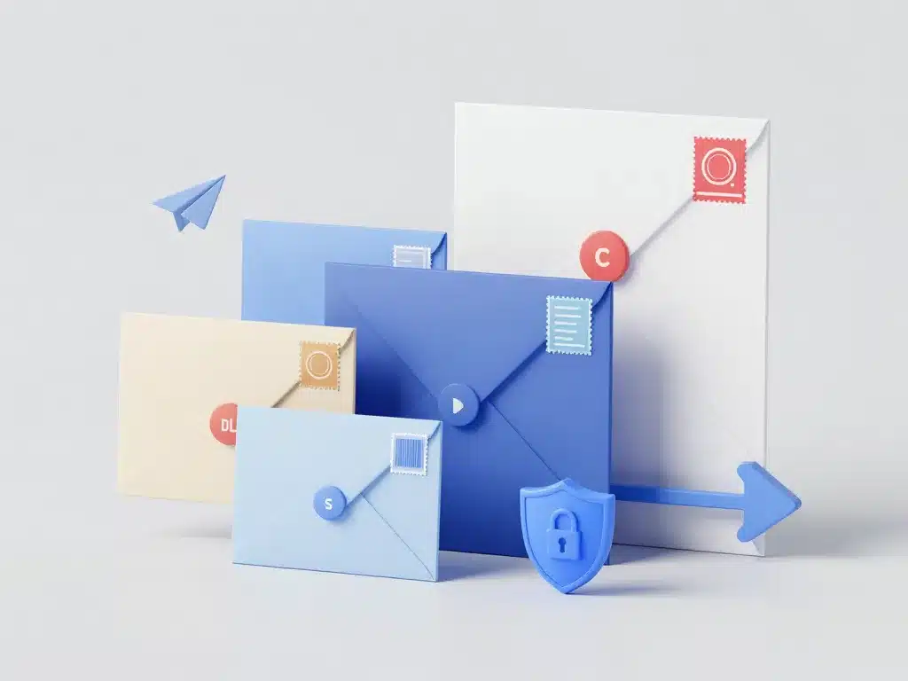 Scène formats enveloppe libellée recommandé suivi