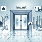 glas sas visuel d’un sas vitré sécurisé moderne