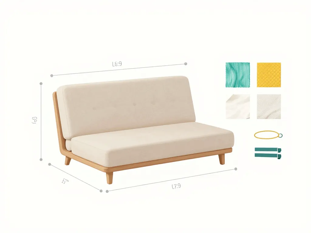 schéma housse clic clac mesures tissus accroches