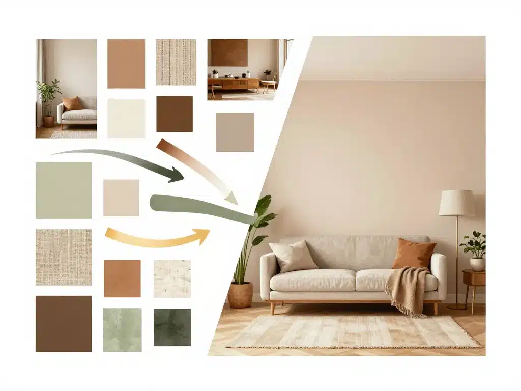 Moodboard vers pièce finie, journal de la décoration