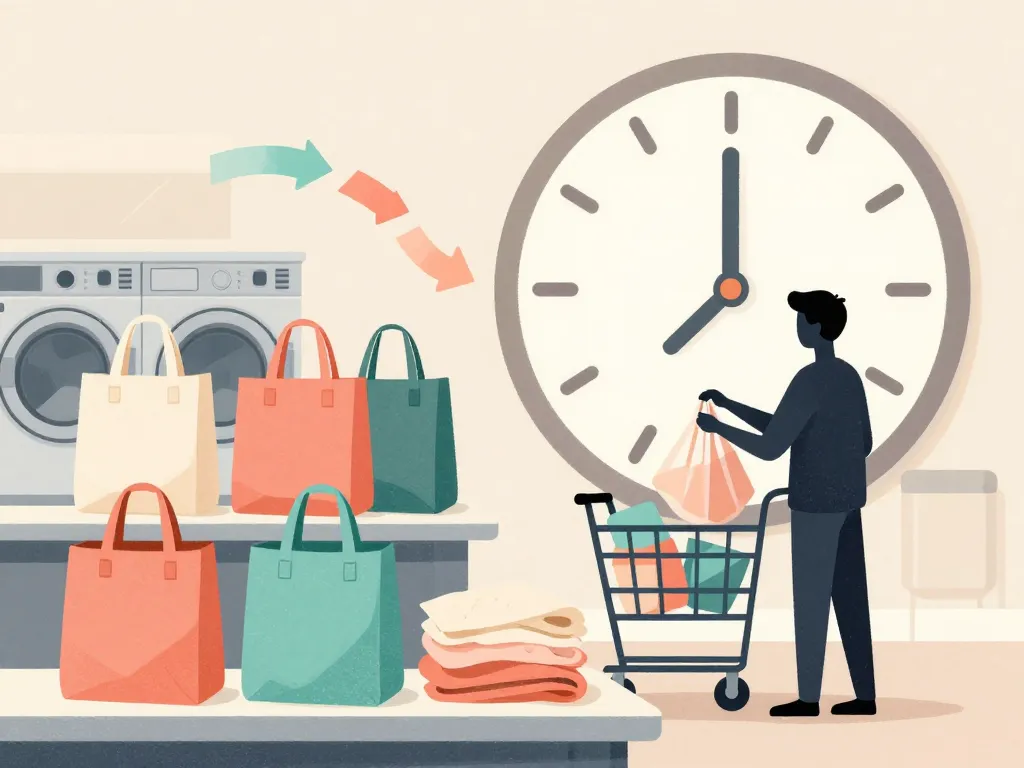 Tri du linge et organisation en laverie automatique Dormoy