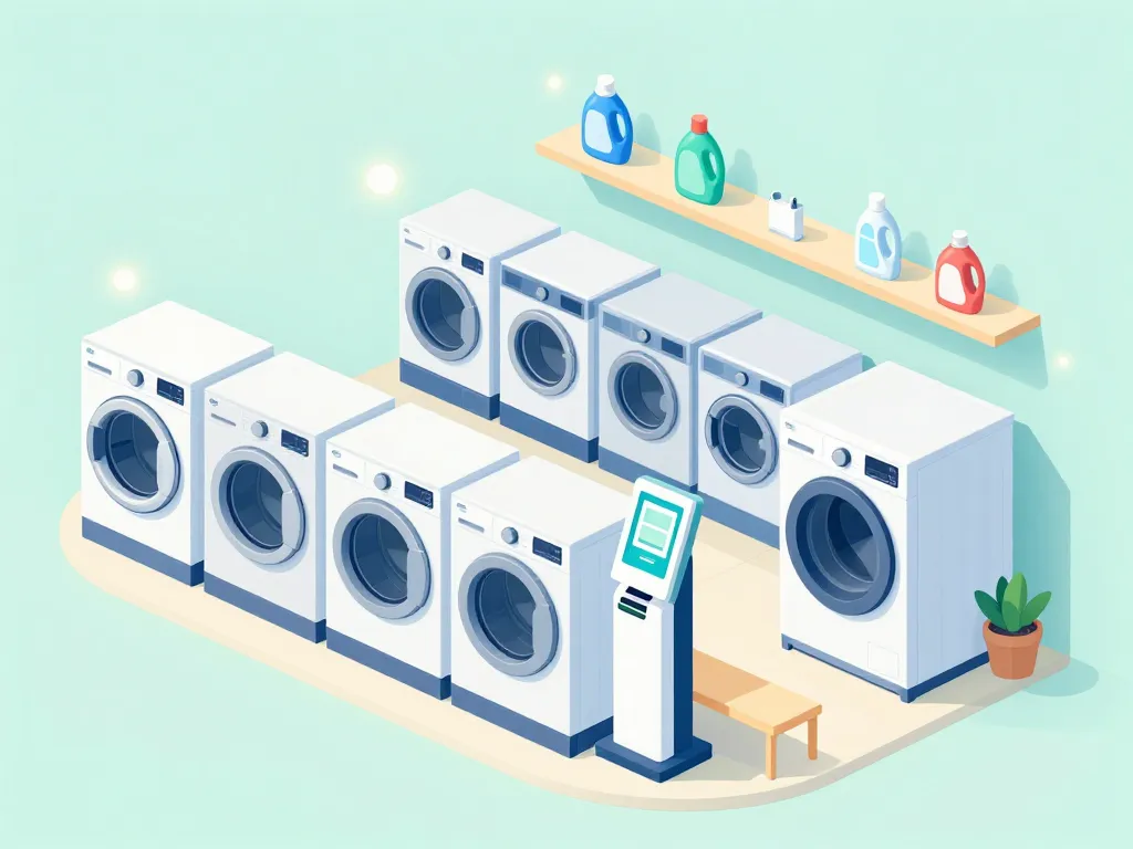 Machines, séchage et paiement en laverie automatique Dormoy