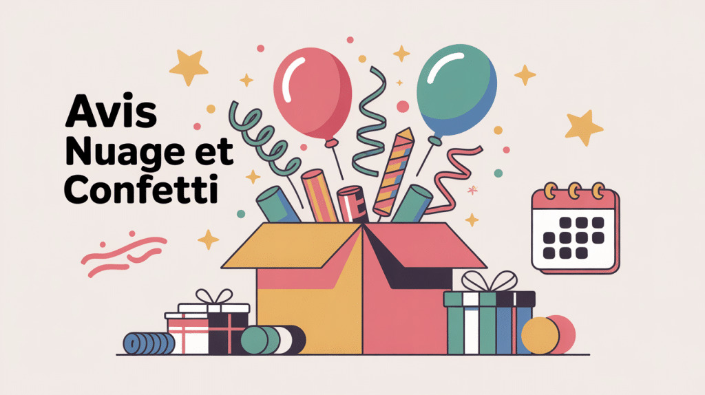 nuage et confetti avis sur fiabilité, délais et service client