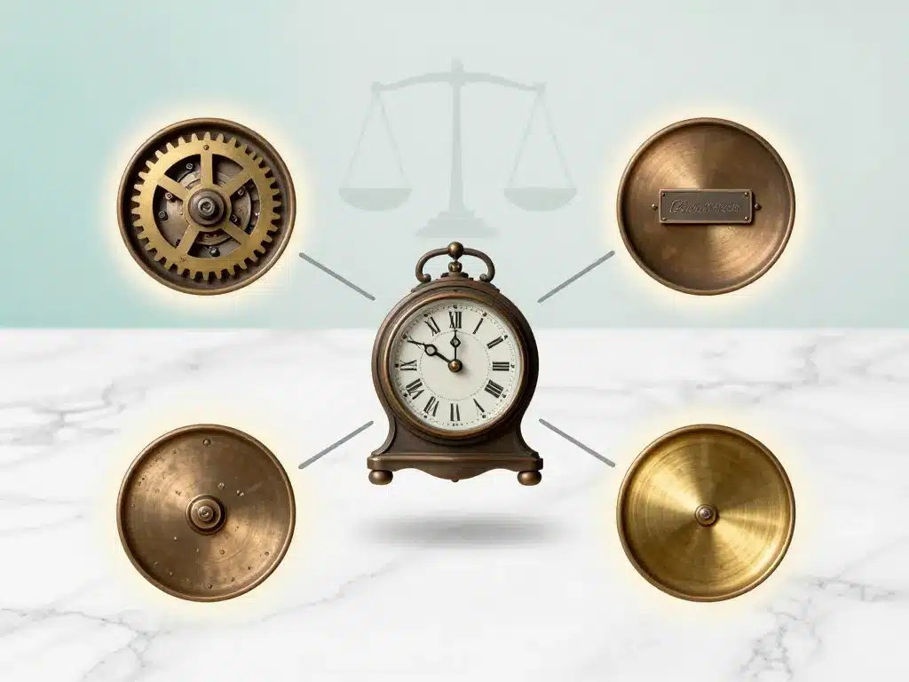 schéma critères valeur pendule horloge ancienne