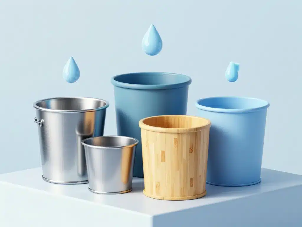 Matériaux petit poubelle inox plastique bambou métal