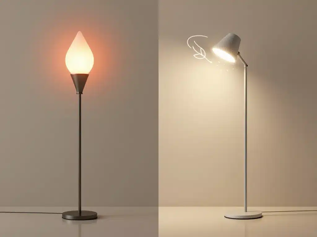 comparatif pied halogene et lampadaire led