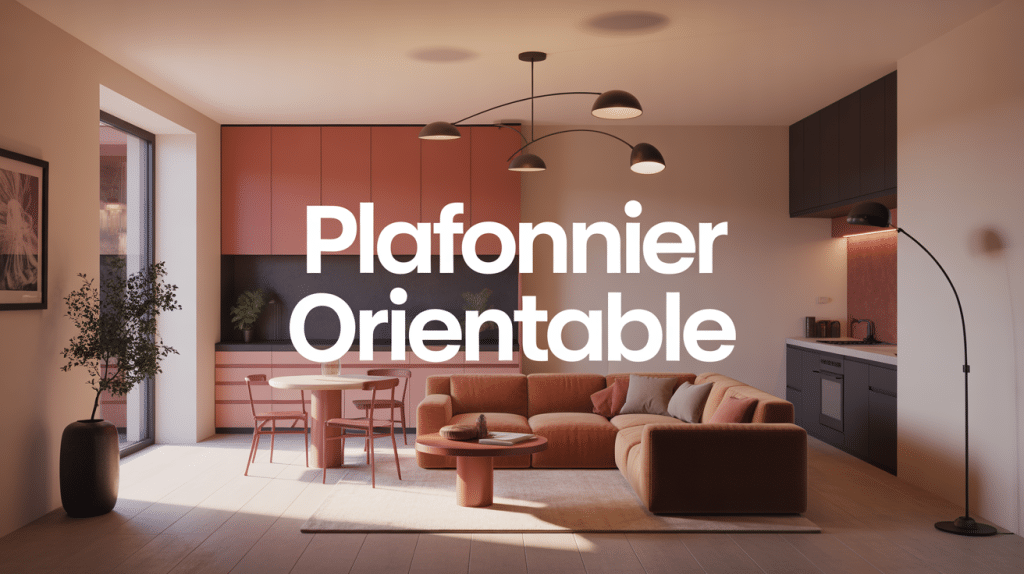 plafonnier orientable dans salon cuisine faisceaux dirigés