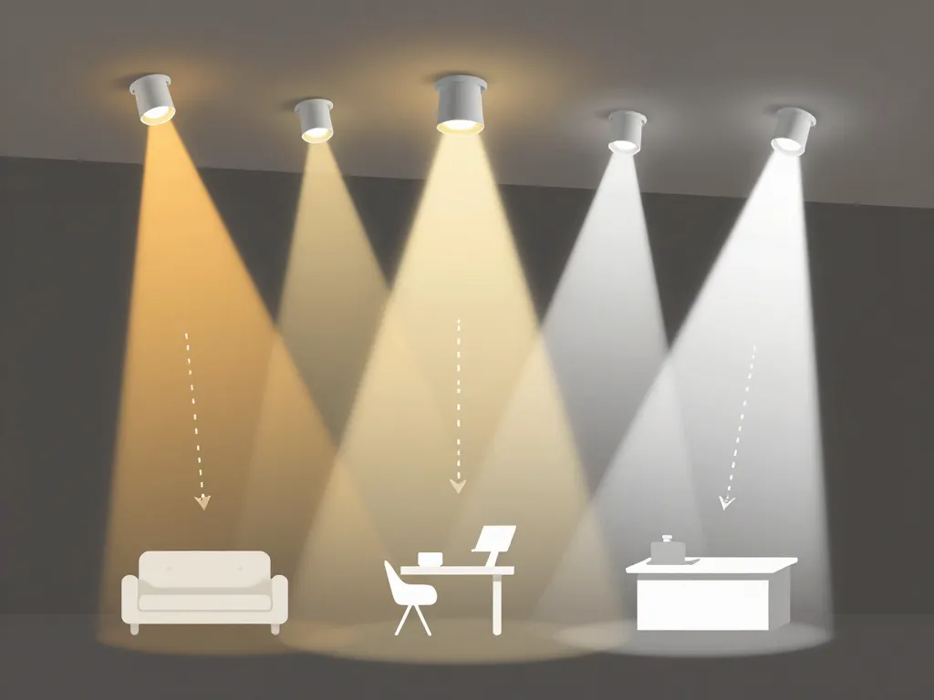 plafonnier orientable faisceaux étroits larges chaud neutre