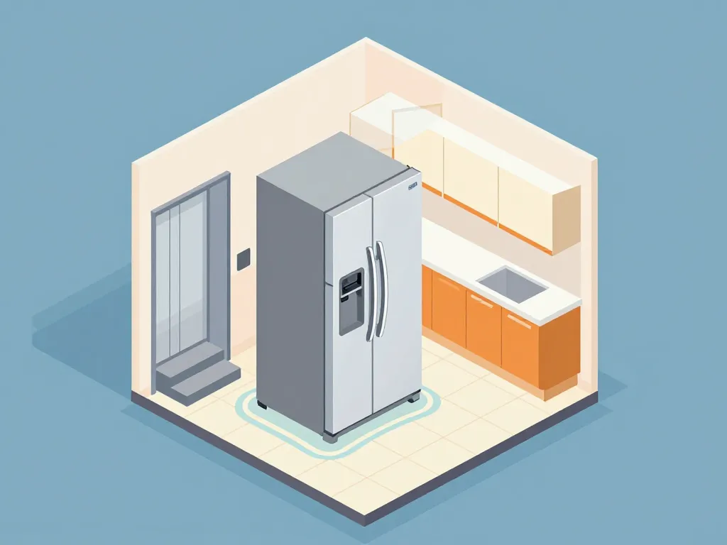 Schéma accès et sol pour poids d un frigo américain