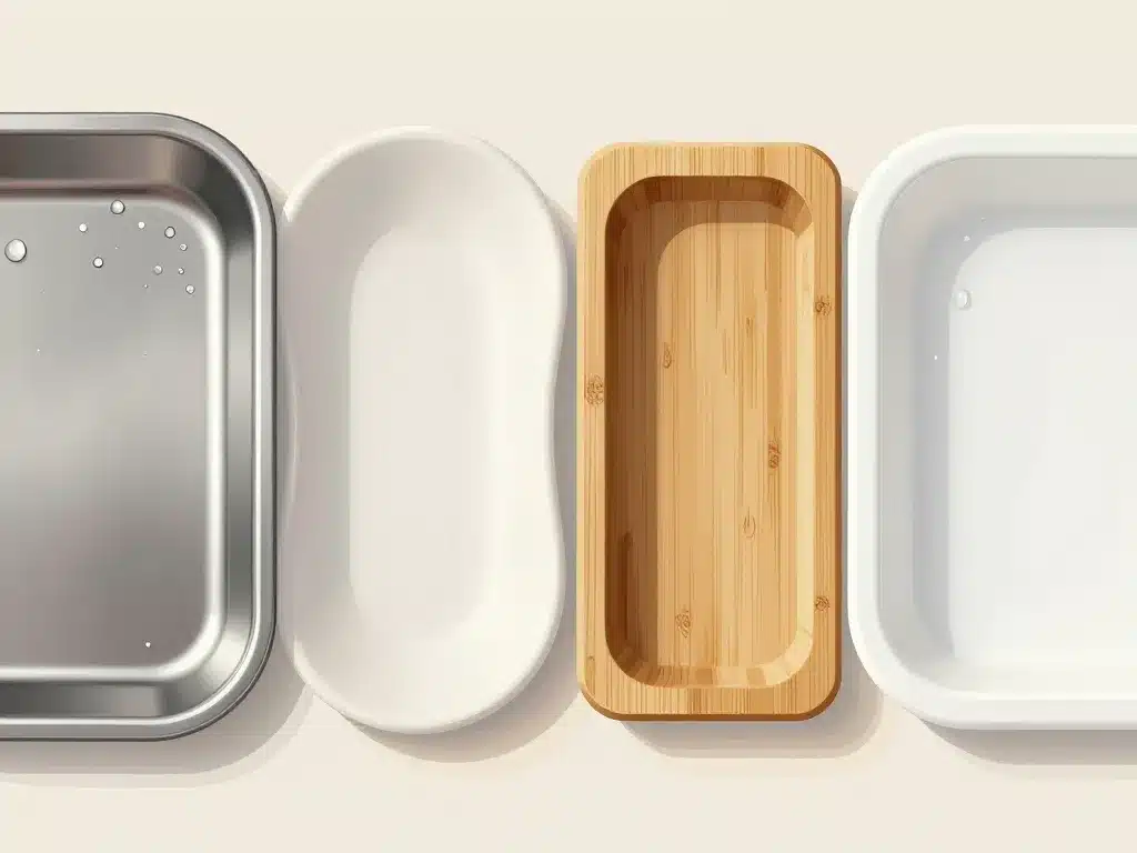 porte-savon pour douche en inox, céramique, bambou et plastique