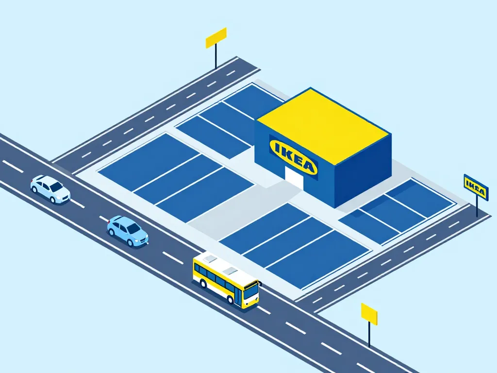 accès stationnement retrait ikea plan de campagne