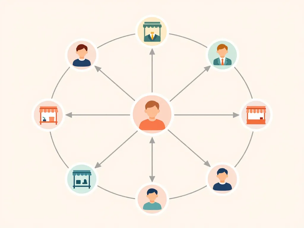 diagramme reseau akouashop vendeurs acheteurs