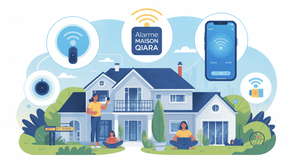 alarme maison qiara illustration sécurité domestique