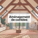 Vue d'un amenagement combles cout dans un espace lumineux moderne