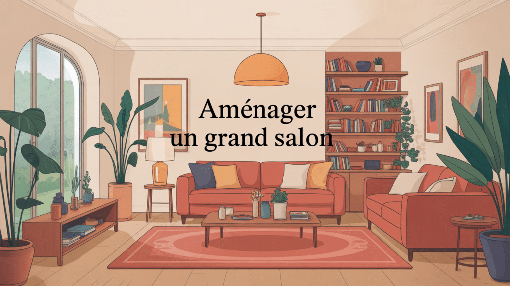 illustration grand salons moderne et convivial