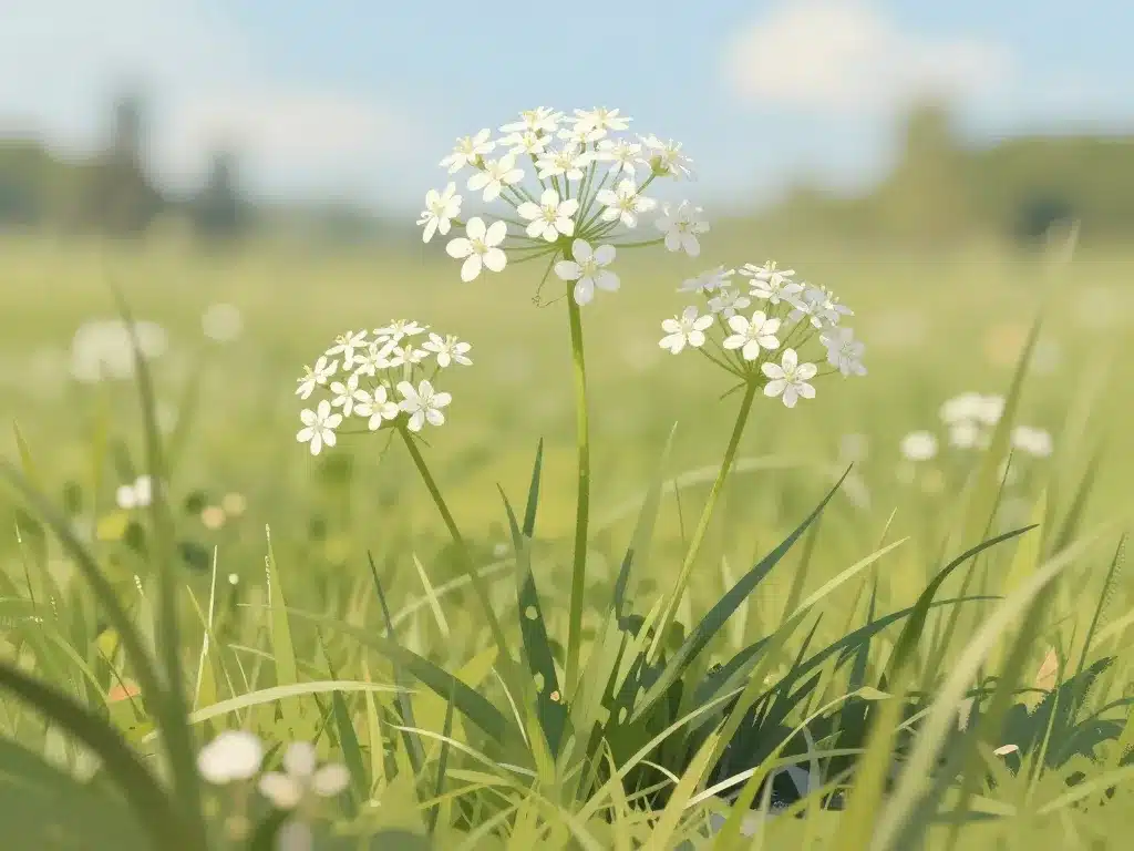 ängslilja fleurs blanches botaniques prairie