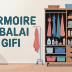 illustration armoire à balai gifi moderne produits entretien