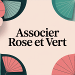 illustration rose et vert moderne déco mode graphisme