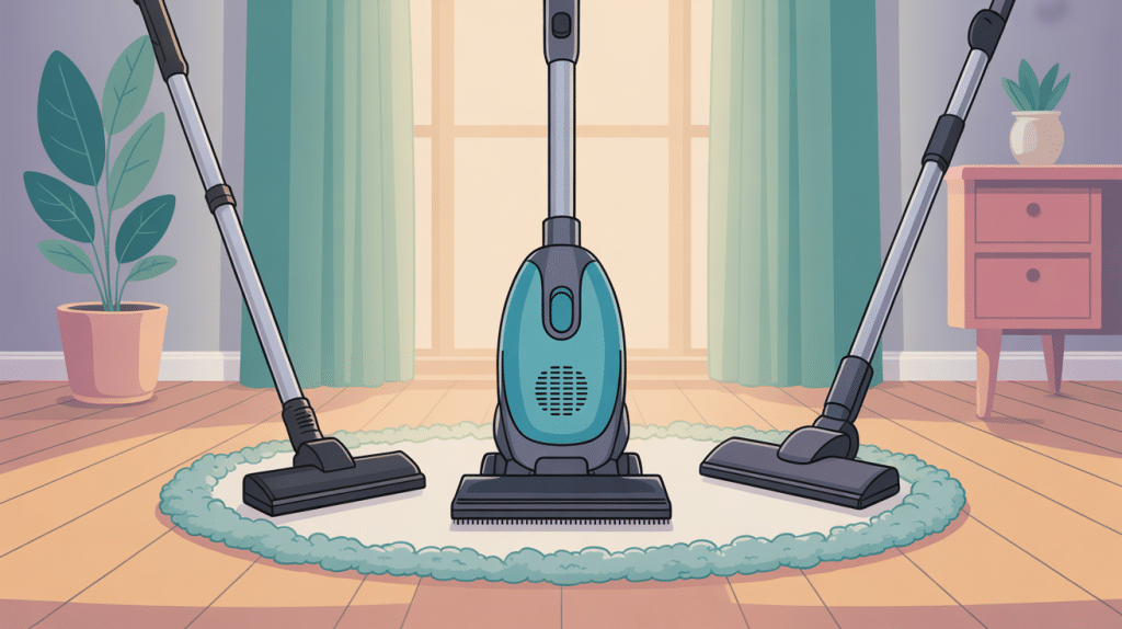 Illustration de balai lavant modernes sur sol propre