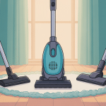 Illustration de balai lavant modernes sur sol propre