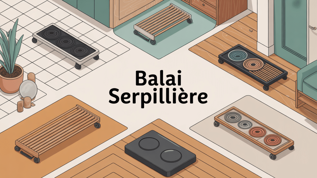 illustration balai serpillière moderne différents modèles