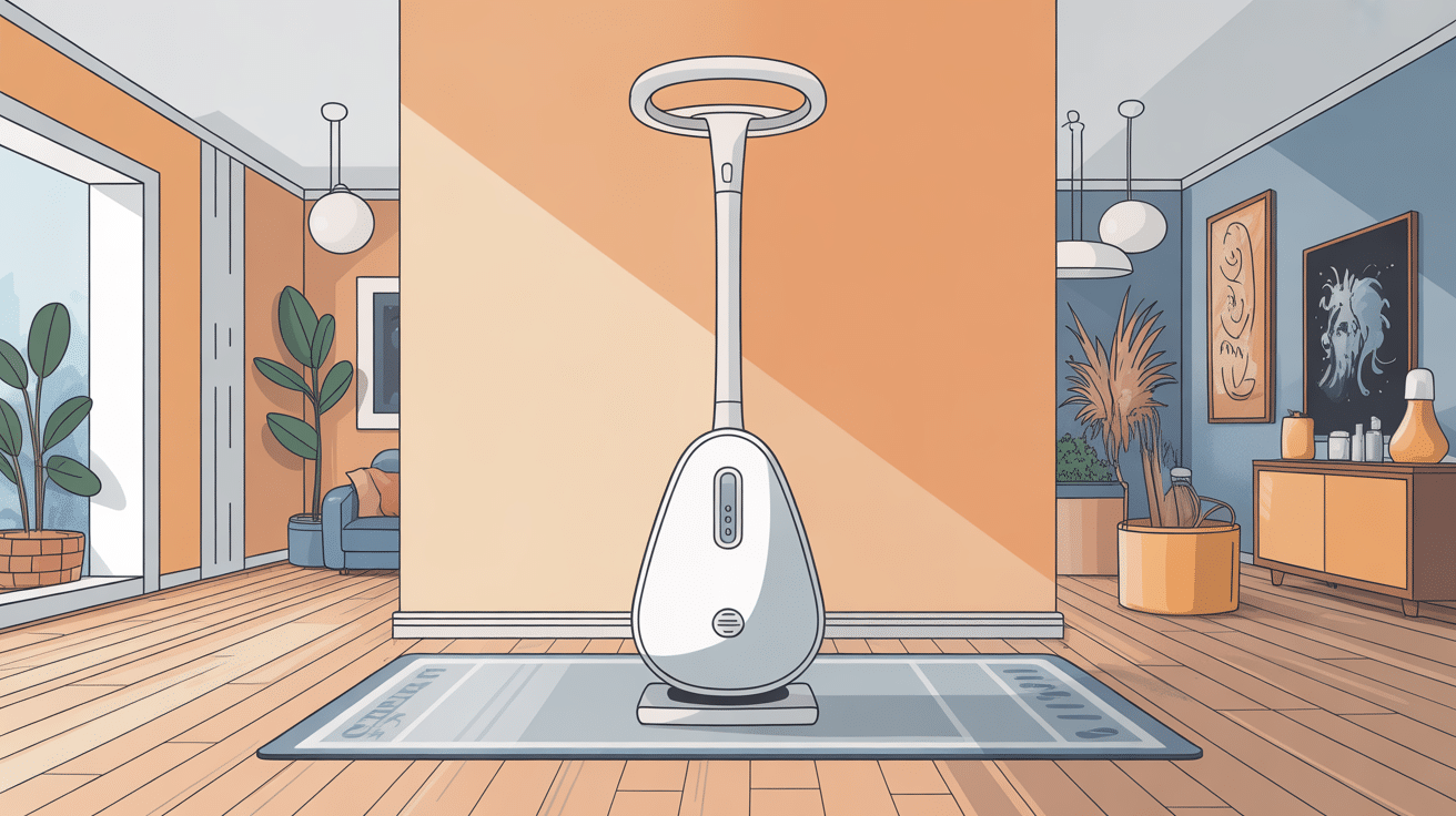 balais électrique sans fil illustration salon moderne lumineux