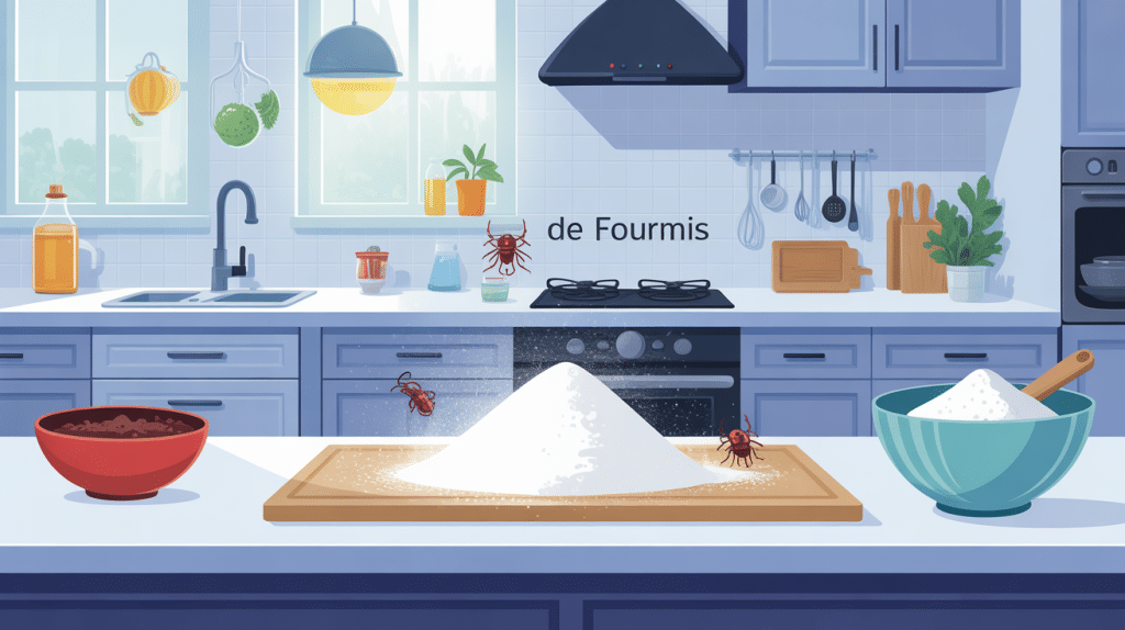 bicarbonate fourmis illustration cuisine moderne