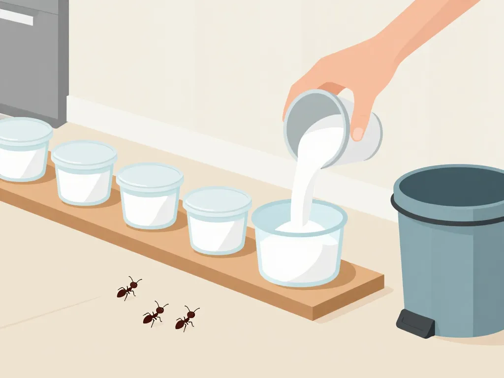 bicarbonate fourmis appât sucre application étape