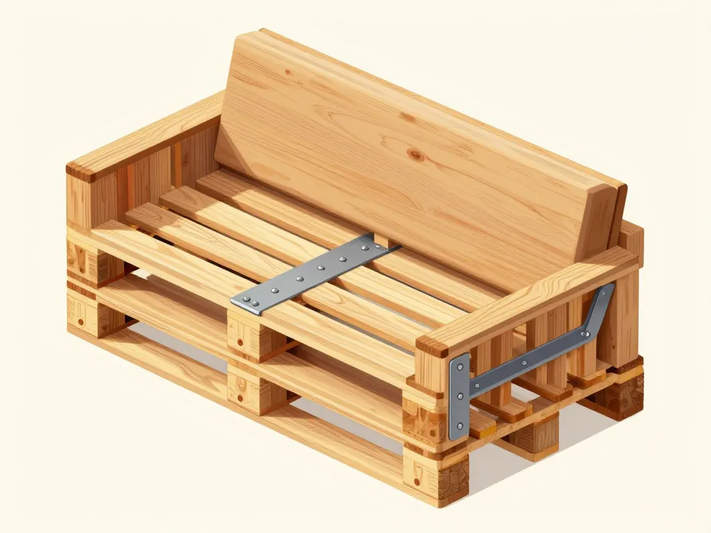 construction sûre canapé palette dossier incliné