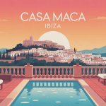 Vue élégante casa maca finca à Ibiza avec Dalt Vila