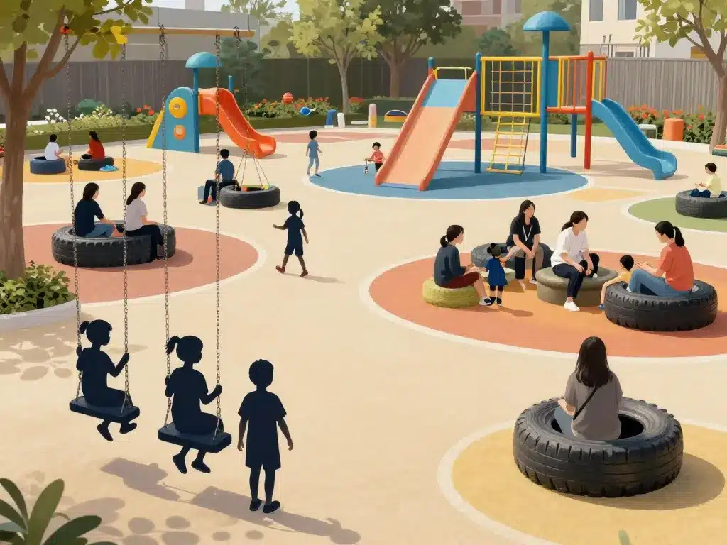 Amenagements ludiques deco exterieur avec des pneus