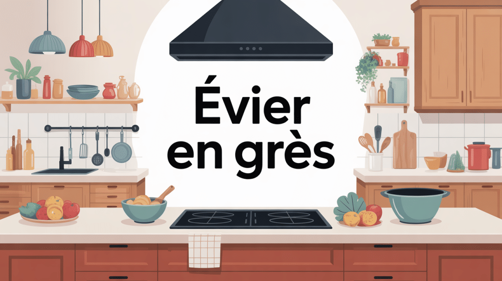 evier en gres moderne illustration cuisine