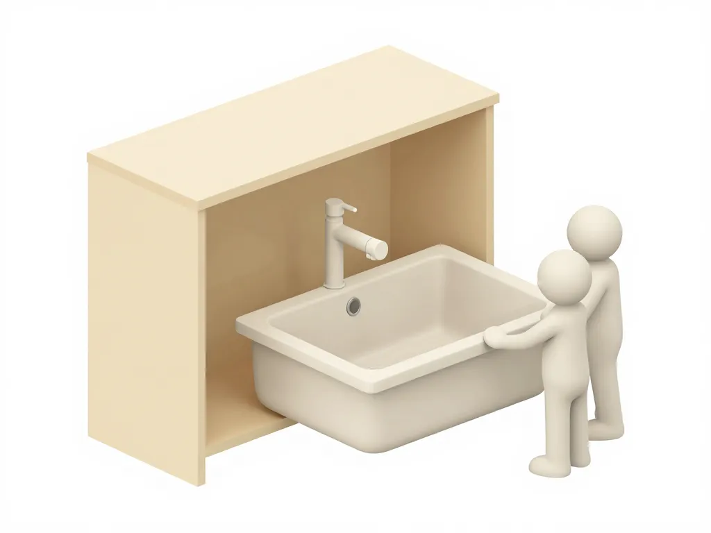 evier en gres installation renforts raccordements