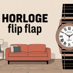 illustration horloge flip flap déco design