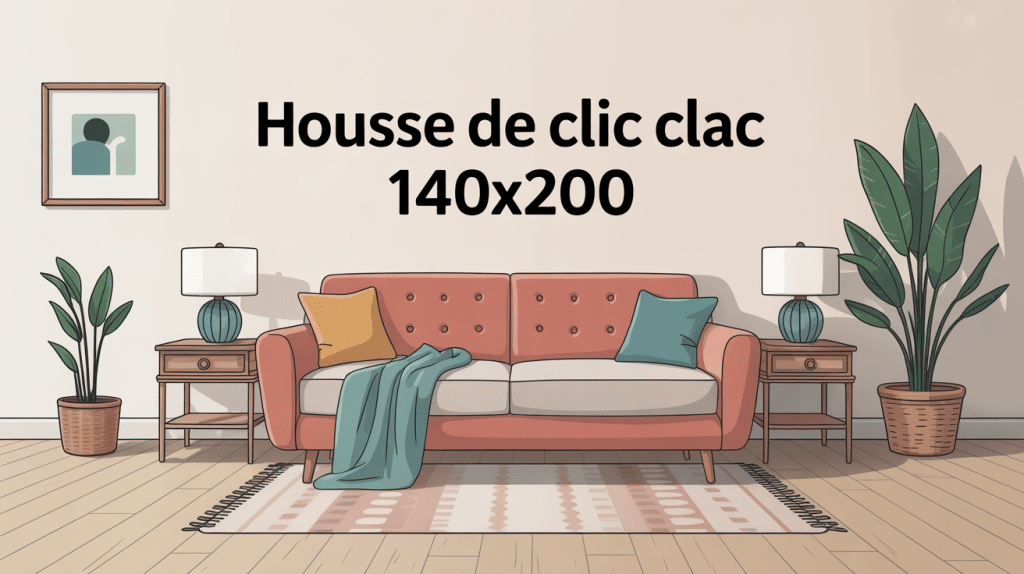 illustration moderne housse de clic clac 140x200