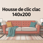 illustration moderne housse de clic clac 140x200