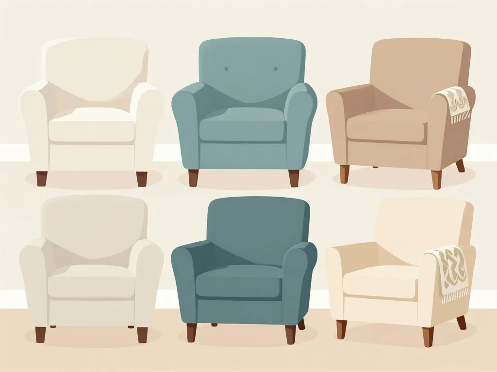 différents types housse fauteuil accoudoir en situation