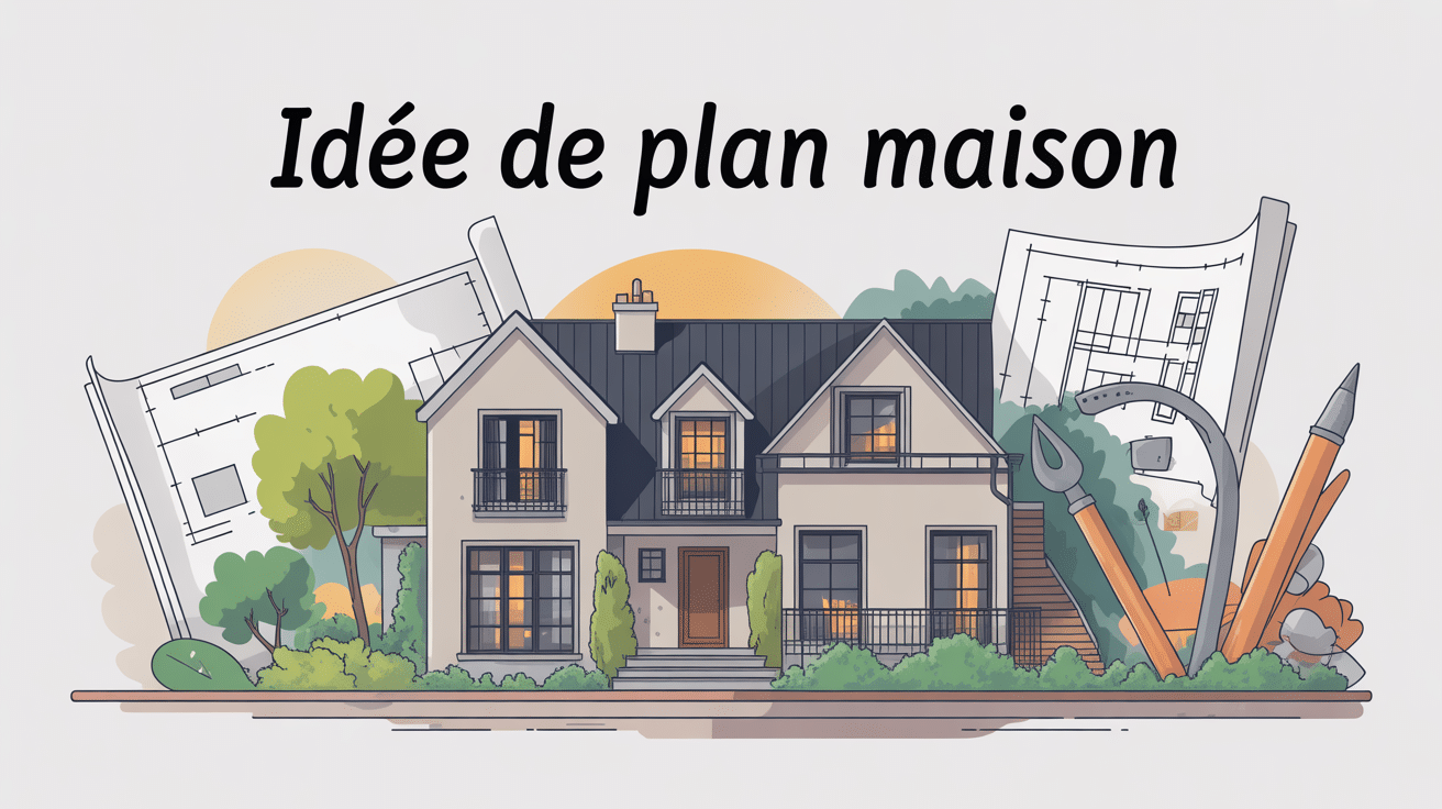 idee plan maison esquisse architecte lumineuse