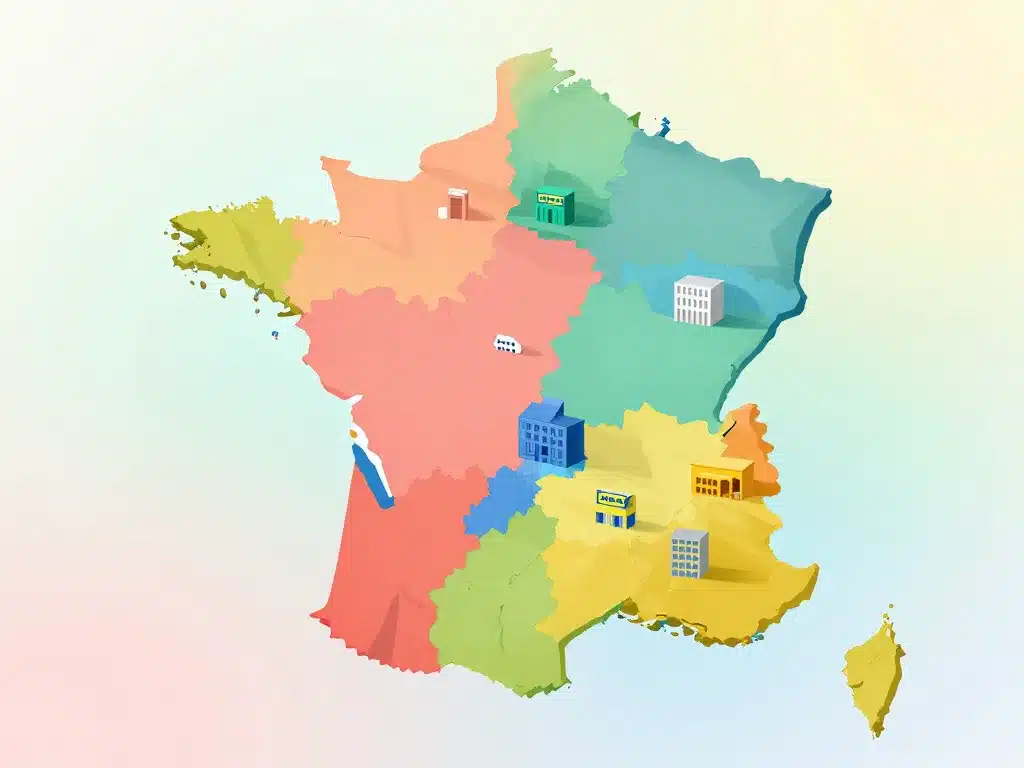 ikea liste magasin répartition régions
