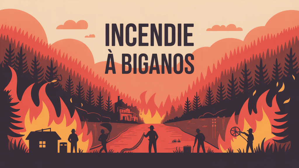 illustration incendie biganos prévention et mobilisation