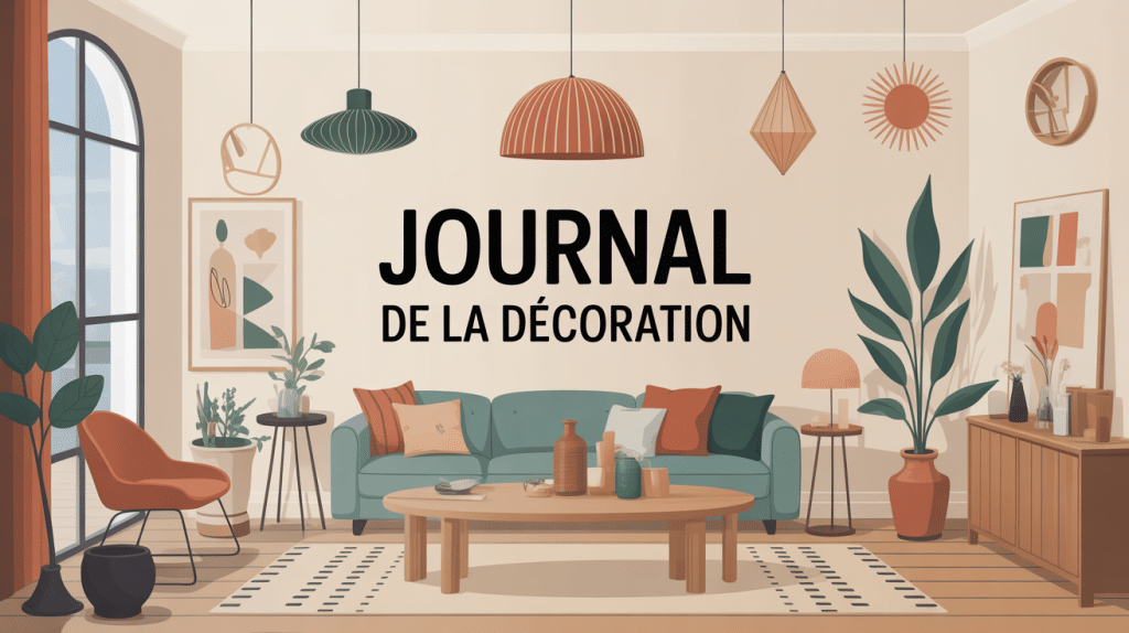 illustration moderne journal de la decoration ambiance tendance