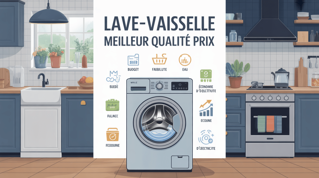 Illustration lave vaisselle meilleur rapport qualité prix cuisine moderne