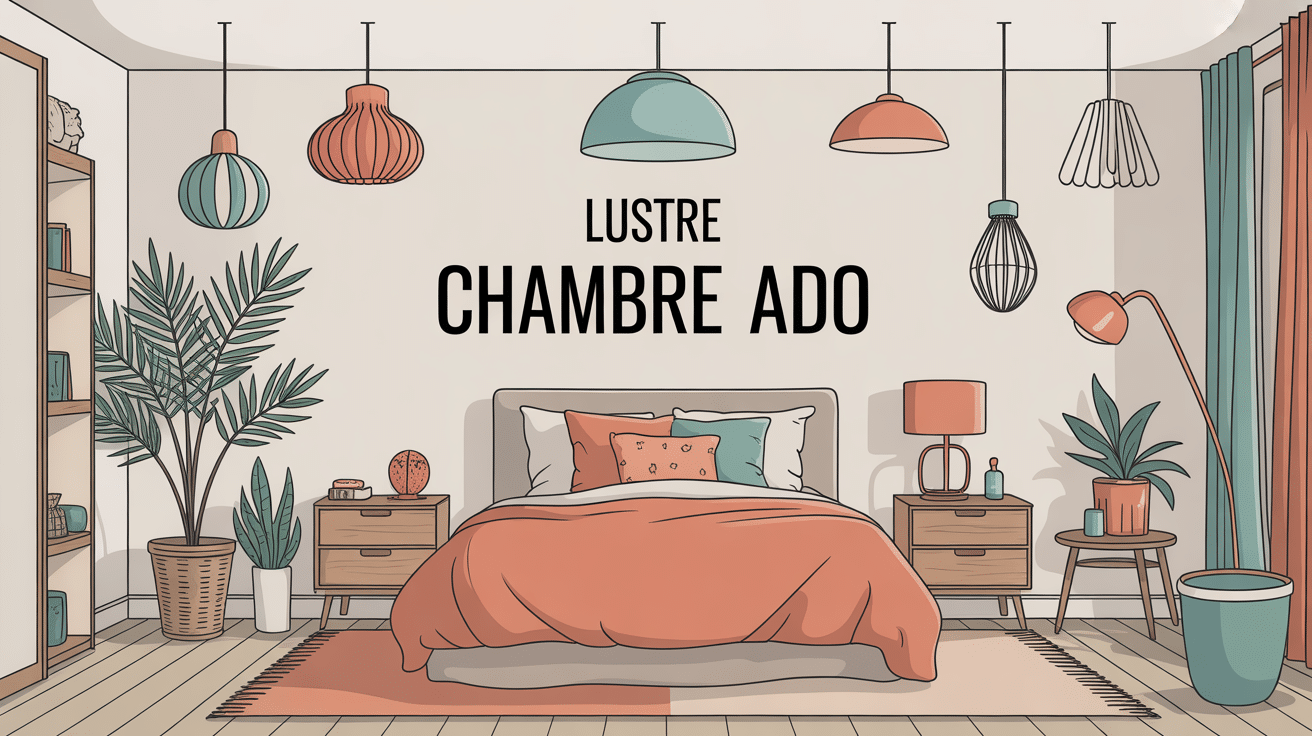 lustre chambre ado ambiance moderne et bohème