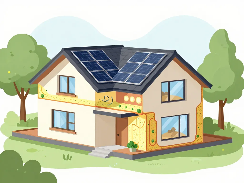 Schéma maison génie isolation énergie